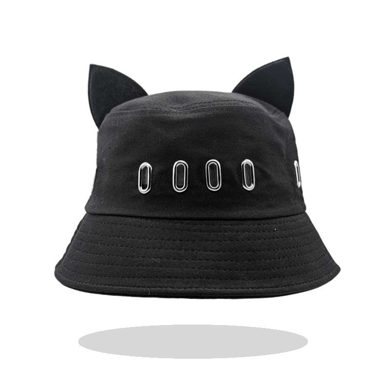 Cat Ears Girl Ribbon Bucket Hat
