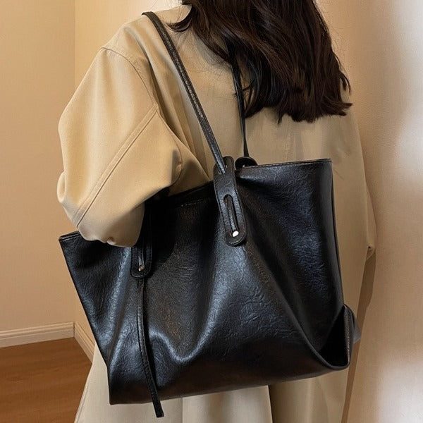 Western Style One Shoulder Commuter Bag Fashion Large Capacity Totes