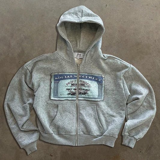 Men's And Women's Cute Hoodie Zipper Jacket