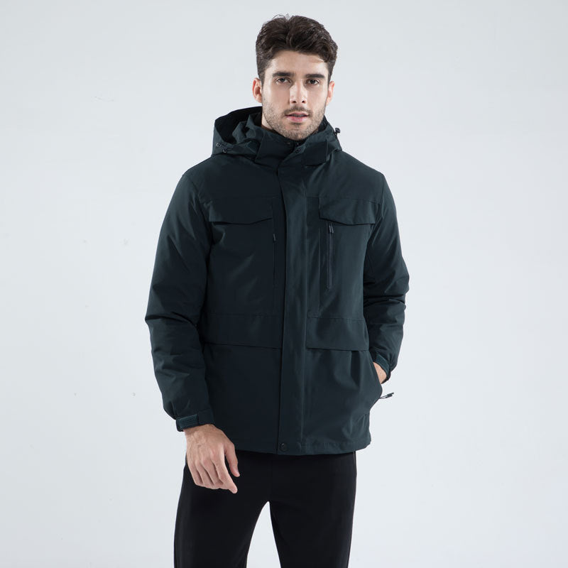 Mountaineering Multi-pocket Three-in-one Jacket Plus Size