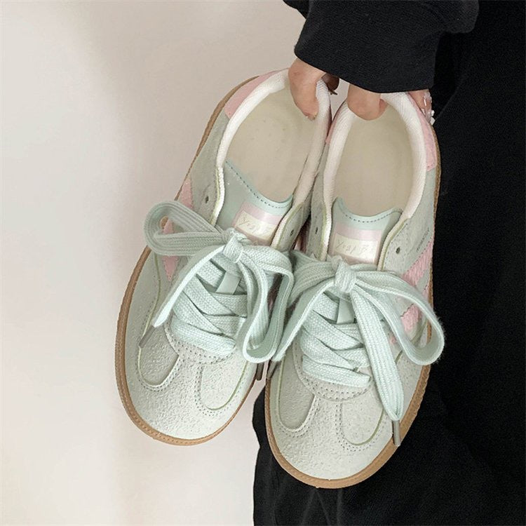 Retro Casual White Sneakers For Womenversatile And Perfect For Sports