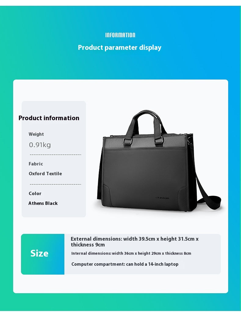 Men's Business Handheld Notebook Computer Briefcase