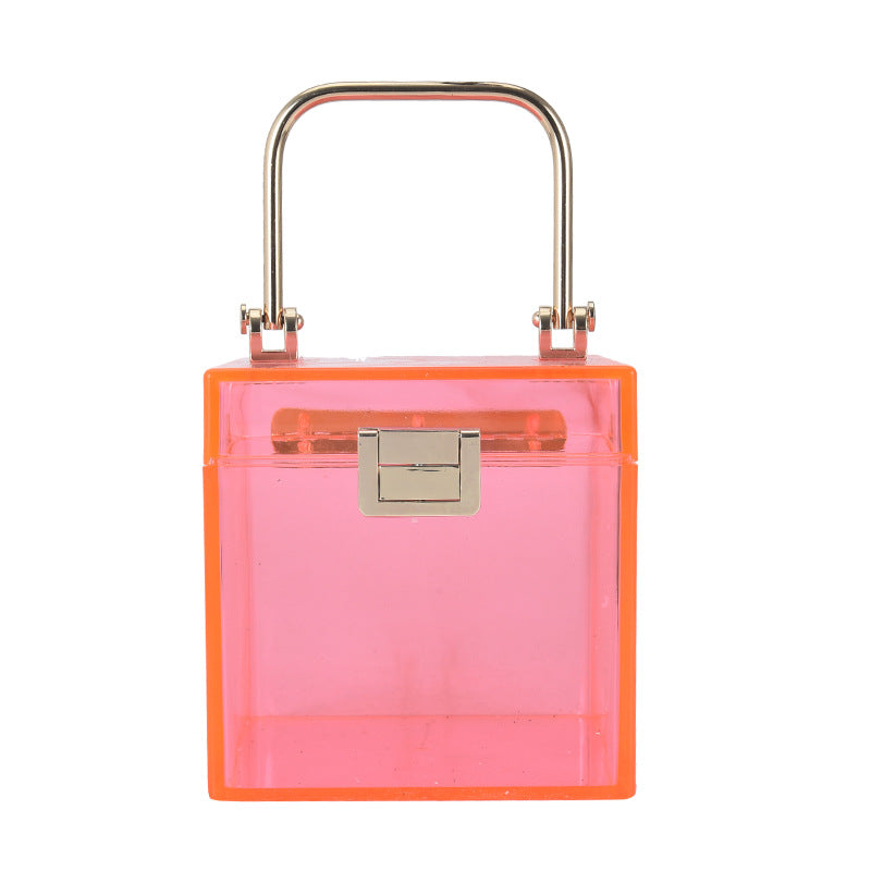 Transparent Box Personality Creative Ins Net Red Wild Chain Messenger Jelly Bag