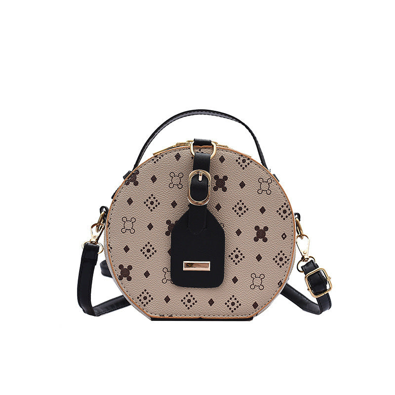 Crossbodytaske Retro Fashion Western Style Bærbar Rund Kagetaske