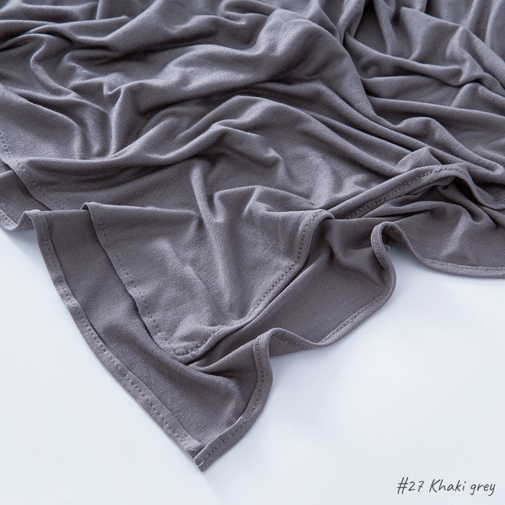Malaysia Pure Color Modal Curling Mercerized Cotton Scarf