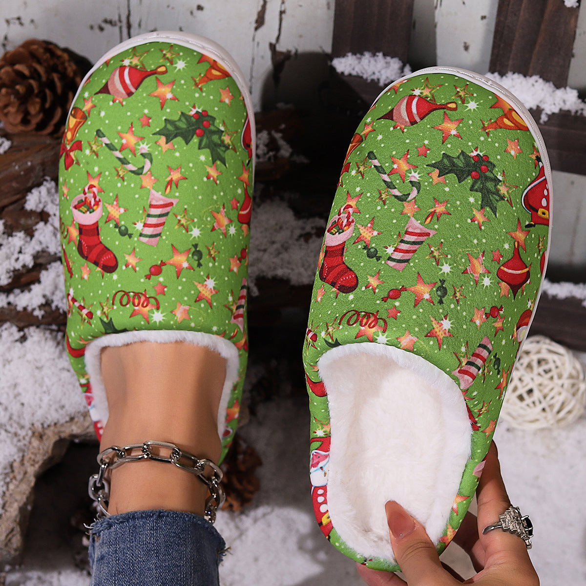 Simple Couple Thermal Cotton Slippers