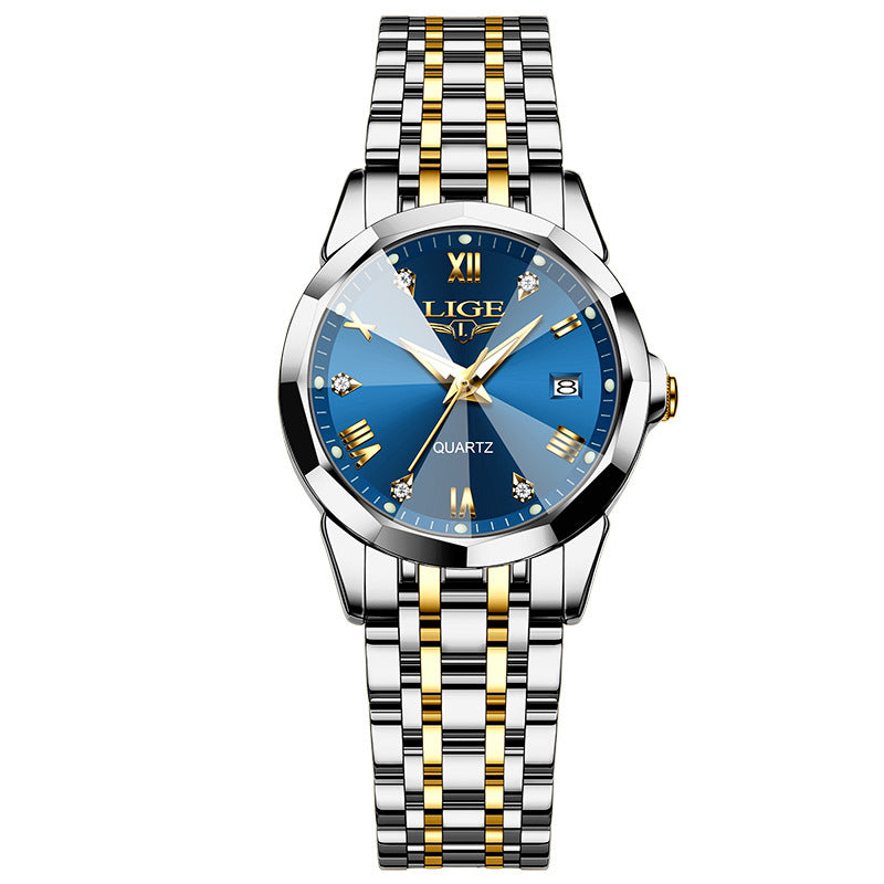 Stylish And Versatile Calendar Waterproof Quartz Watch Couple Men And Women Watch