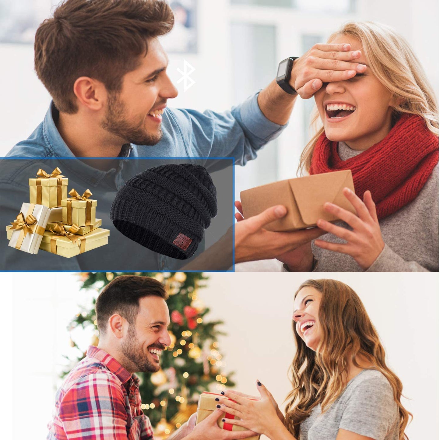 Wireless Warm Music Earphone Braid Hat