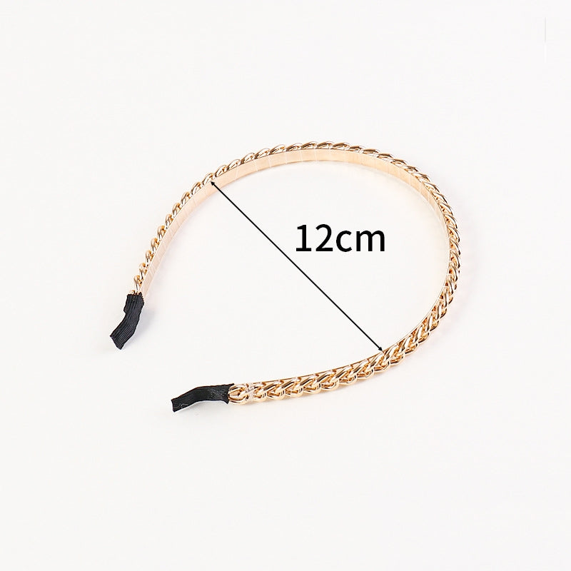 Big Chain Alloy Headband Simple Headband All-match