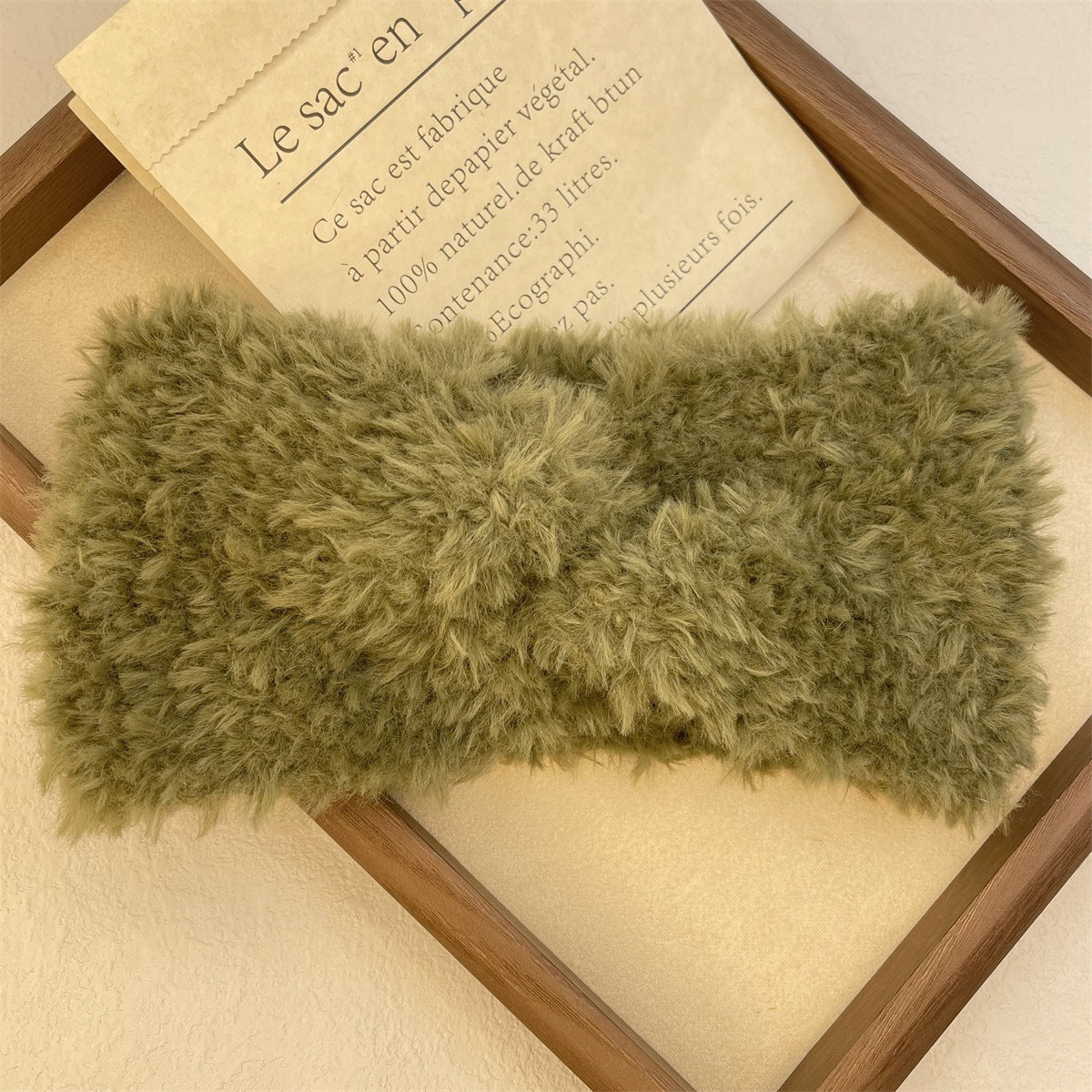 Plush Cross-Over Wide Thickened Warm Hairband For Women