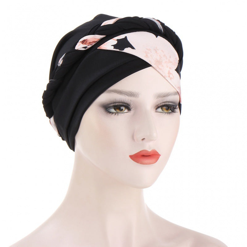 New Leopard Print Patchwork Bandana Hat