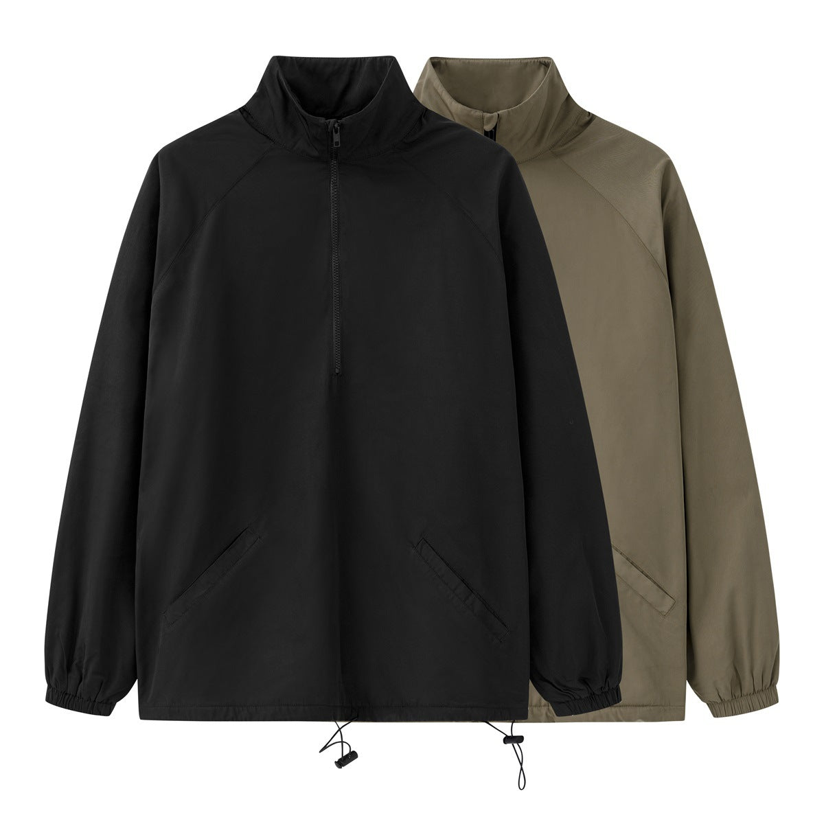 Fleece-lined Casual Loose Jacket Male