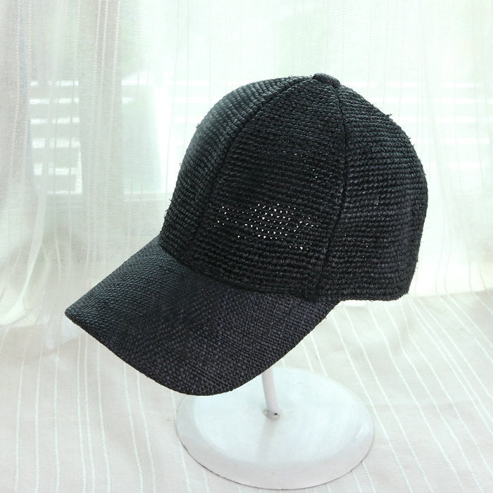 Ladies And Men's Same Shade Breathable Baseball Straw Hat Peaked