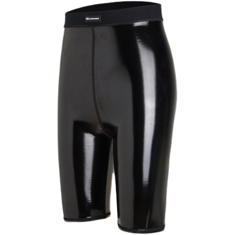 Black High Waist Glossy Women's Yoga Workout Pants