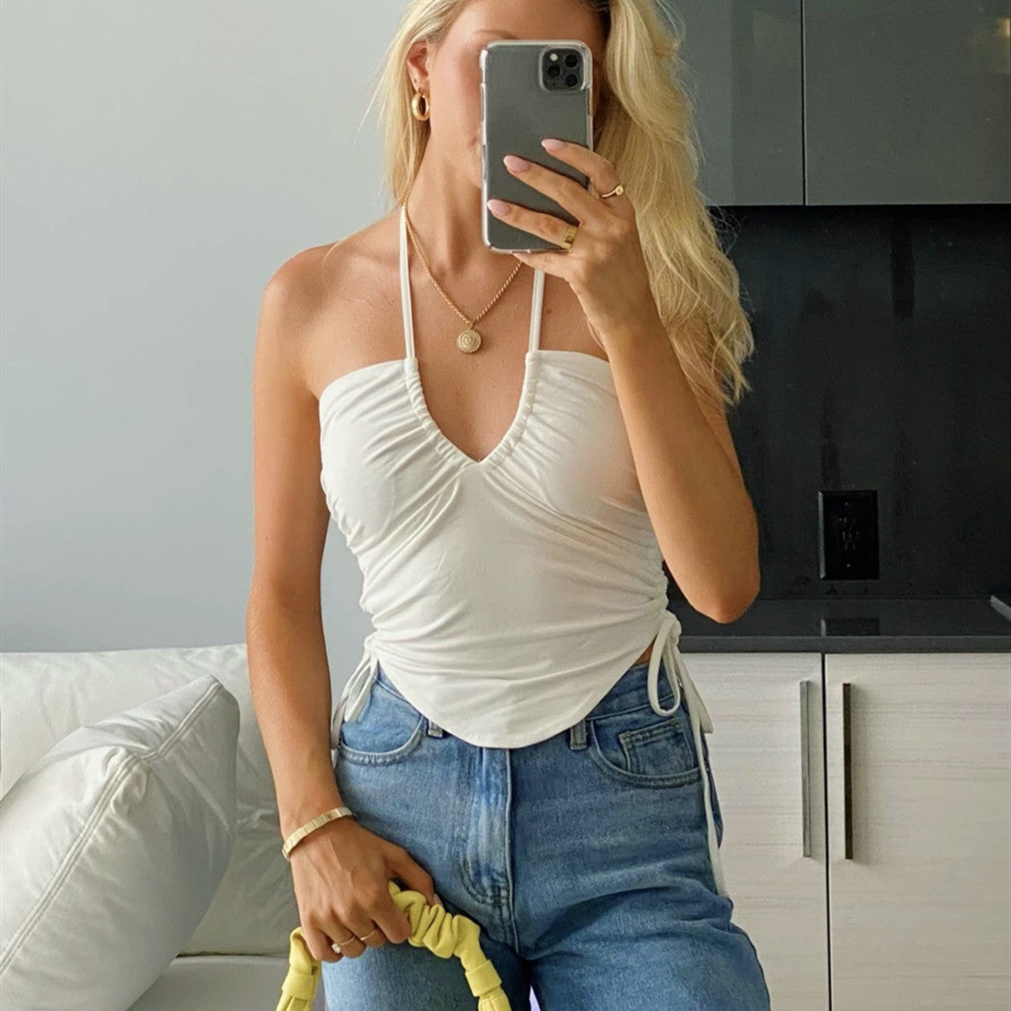 Women's Top Suspenders Halter Neck U Neck