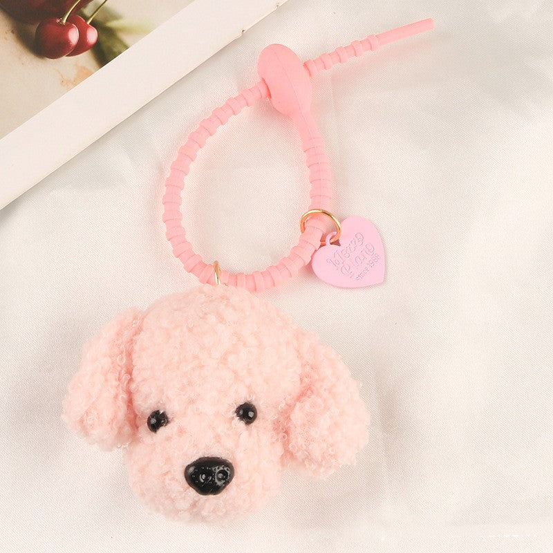 CharmCute Teddy Dog Soft Rubber Keychain Pendant Creative