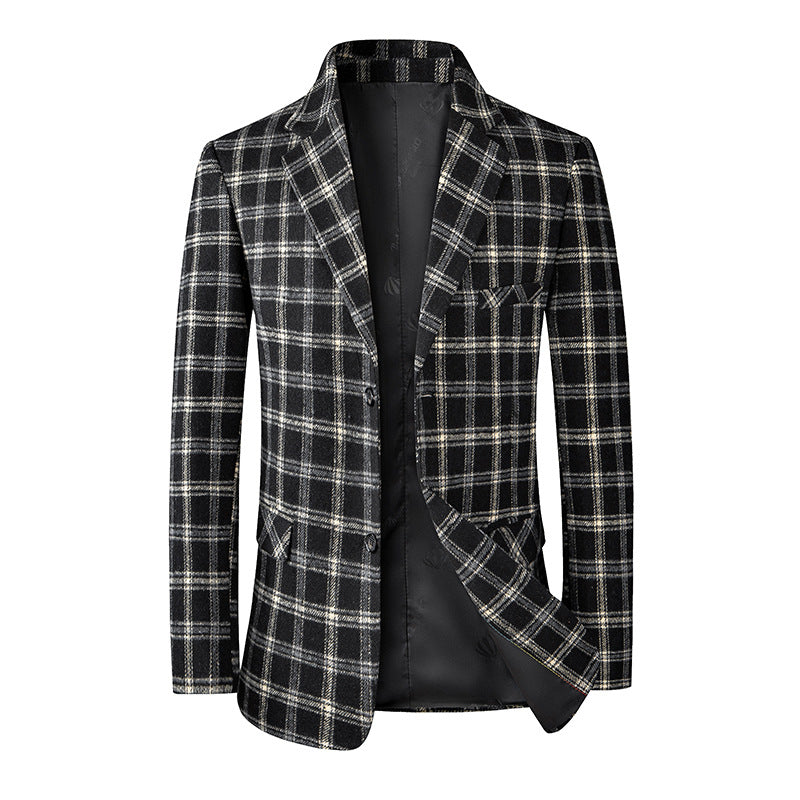 Men's Suit Jacket Single-row Two-button Casual Slim-fitting Suit Top