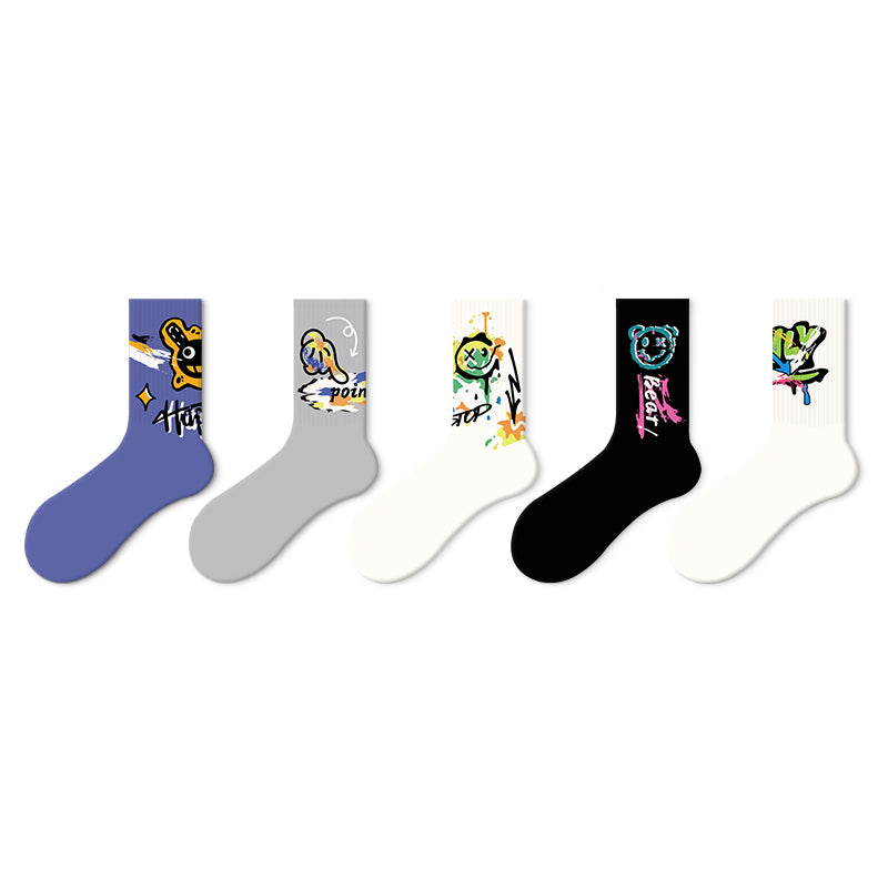 Women's Cute Thin Mid Length Socks