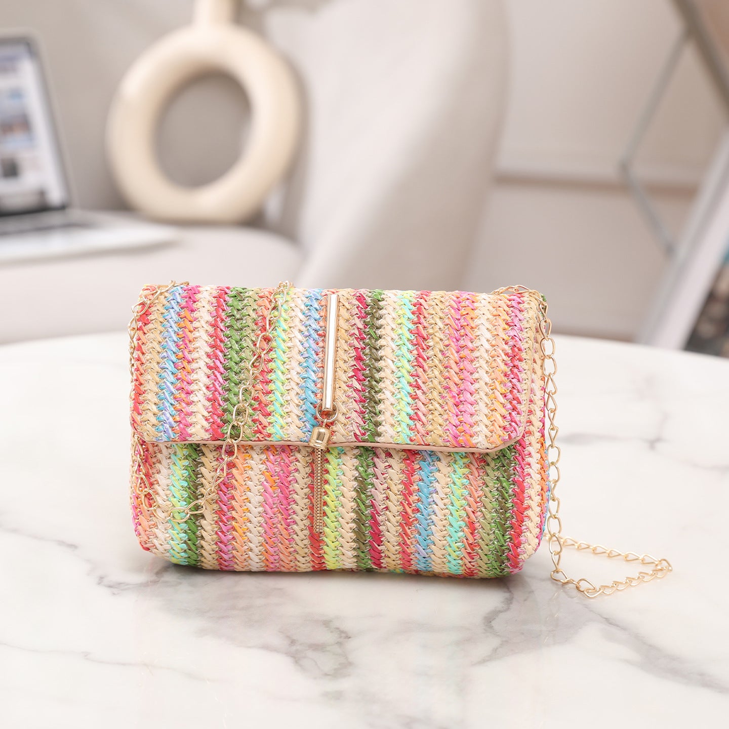 Women's Cross-body Bag Korean Style Trendy Straw