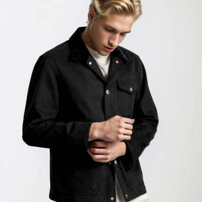 Men's Temperament Big Pocket Simple Coat