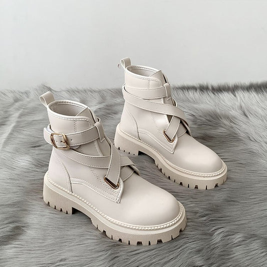 Women's Casual Thick-soled Heightened Short Boots