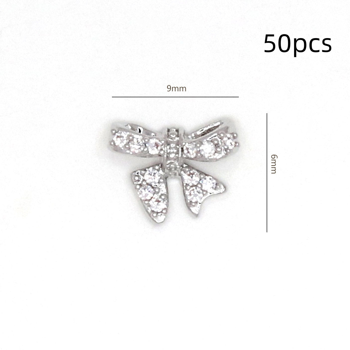 Bow Zircon Nail Ornament Zircon