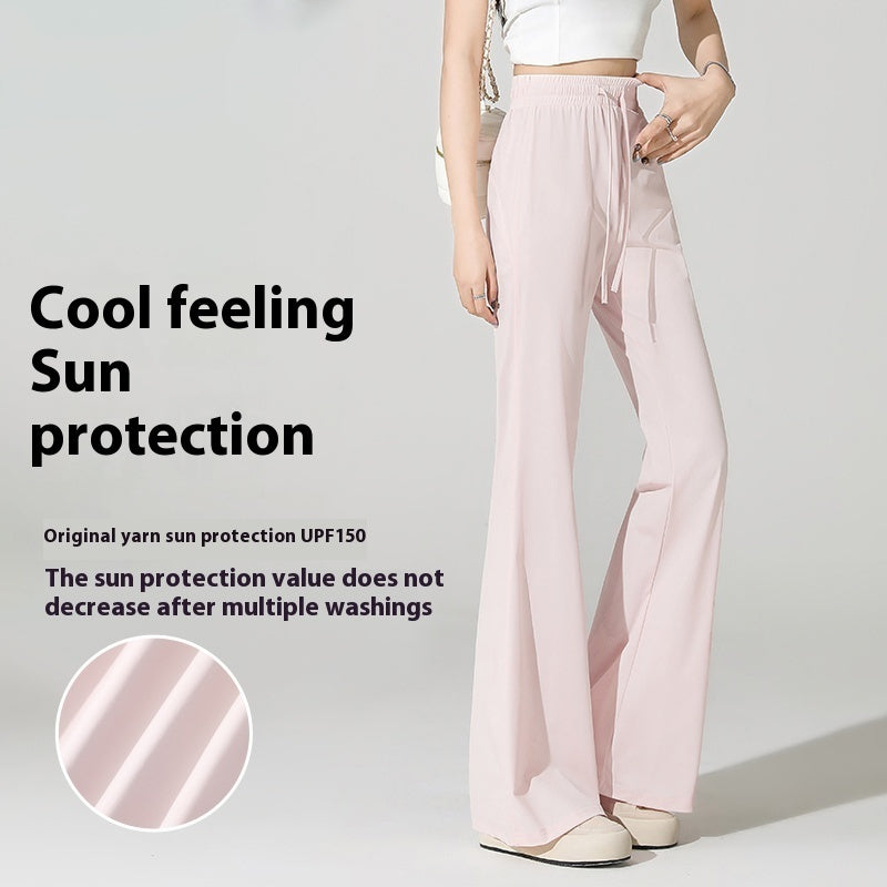 UPF150 Cool Bootcut Trousers Slim Elastic Casual Pants