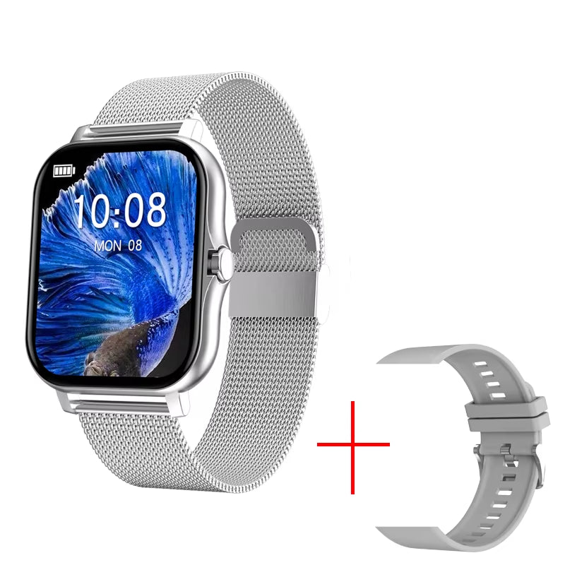 New Bluetooth Heart Rate Monitor Smart Watch Men Full Touch Dial Call Fitness Tracker IP69 Waterproof Smartwatch Men Women