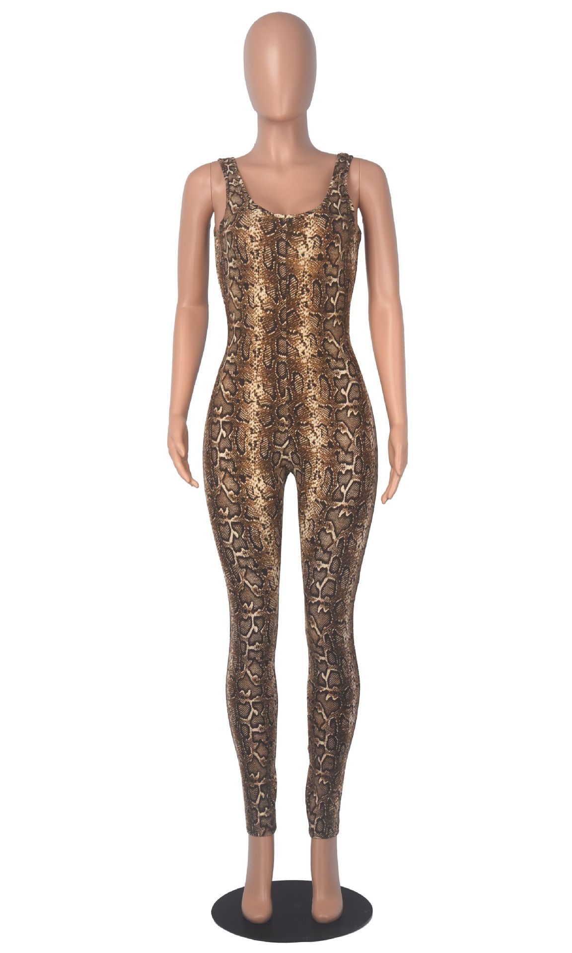 Big U-neck Printed Jumpsuit Fashion Women's Wear