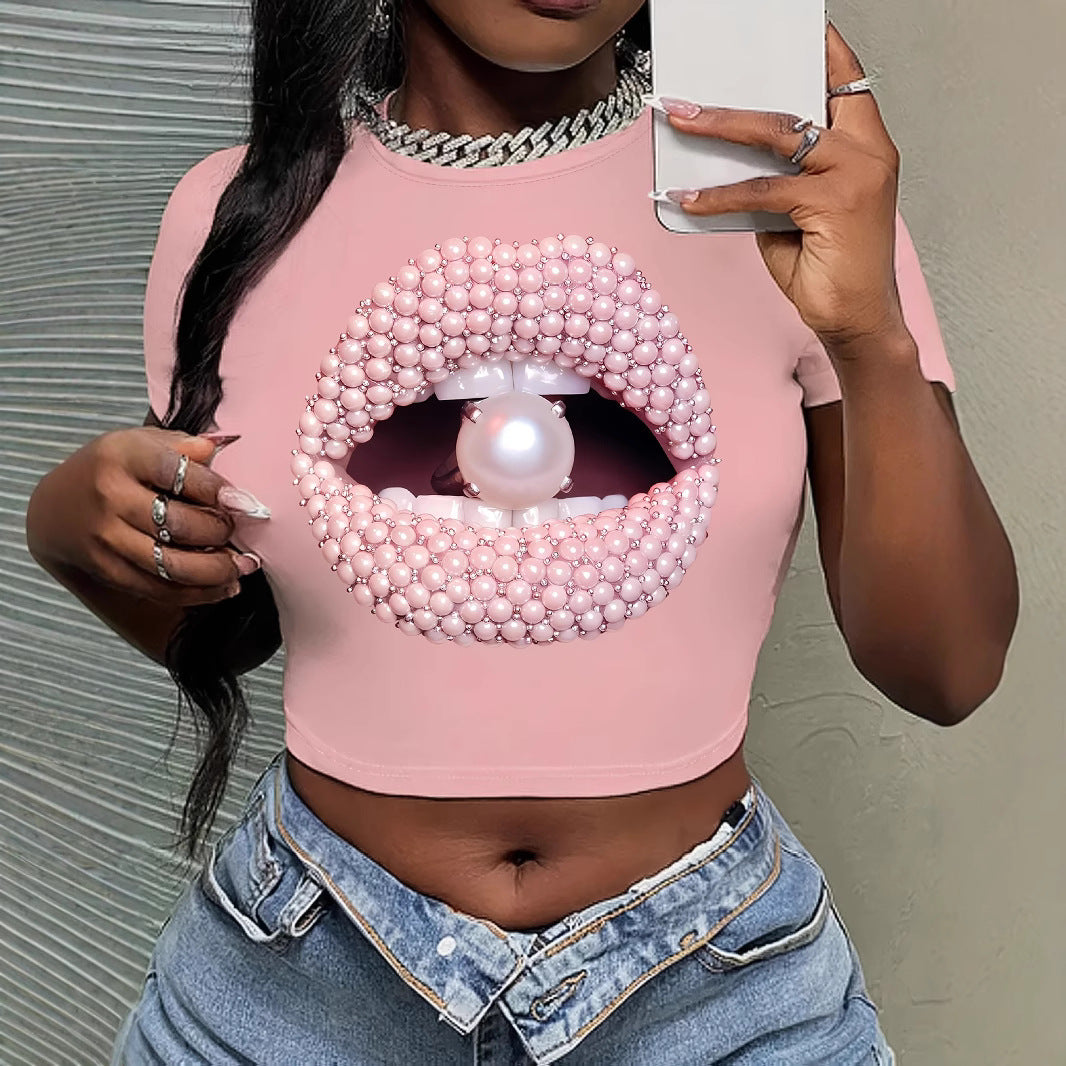 Printed Round Neck Short Sleeve