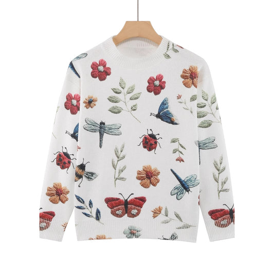 Women's Knitted Sweater Round Neck Sweater