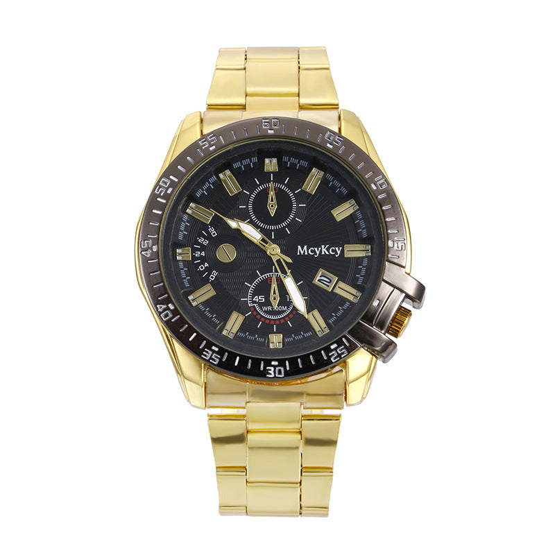 Steel Band Watch Single Calendar Business Watch