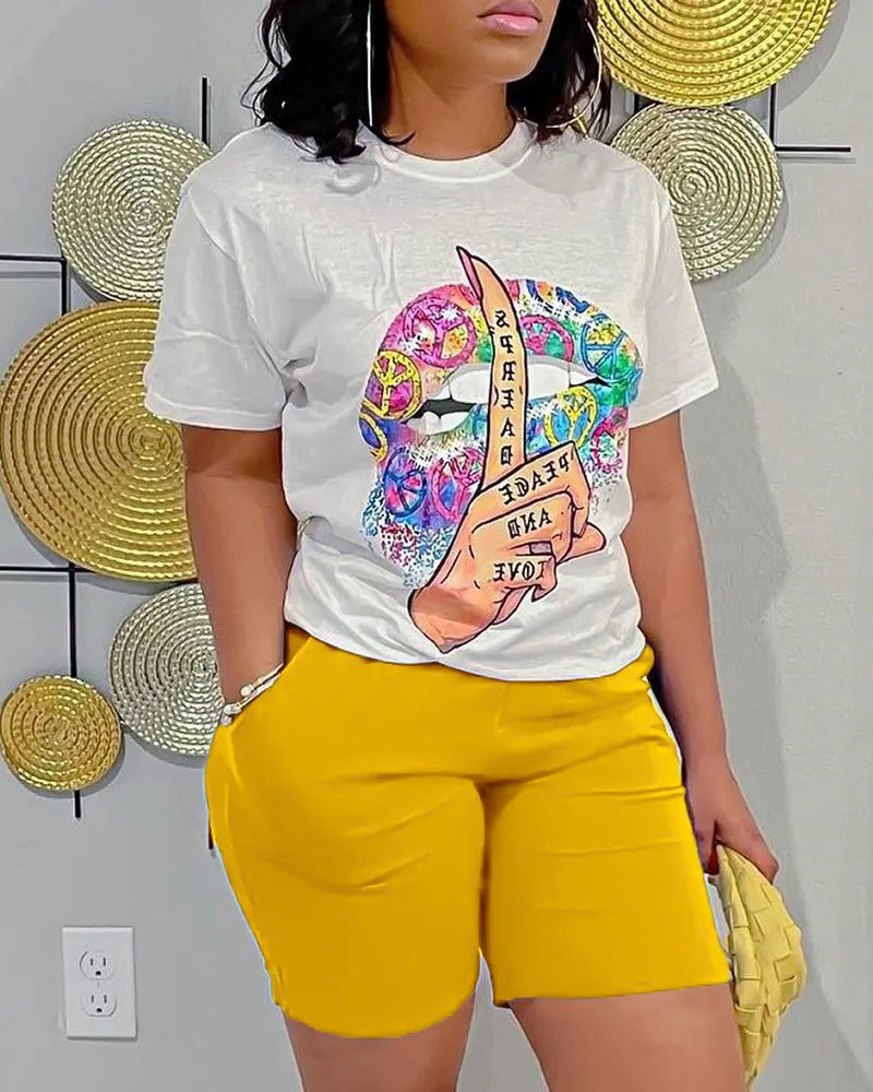 New Fashion Casual Trendy Printing Suit Women