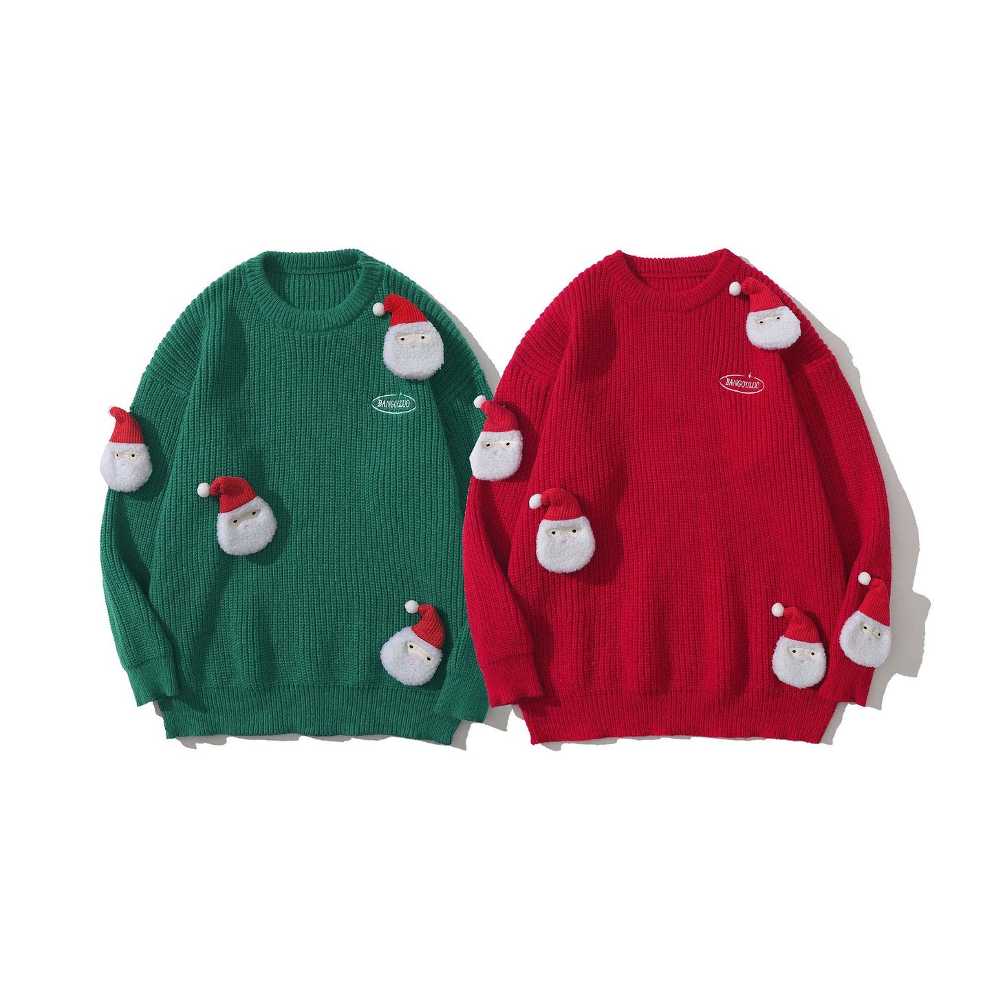 Christmas Three-dimensional Doll Letter Embroidery Knitted Sweater