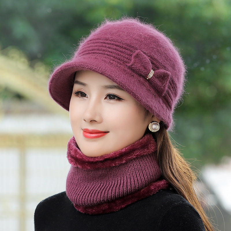 Fashion Velvet Padded Warm Wool Hat