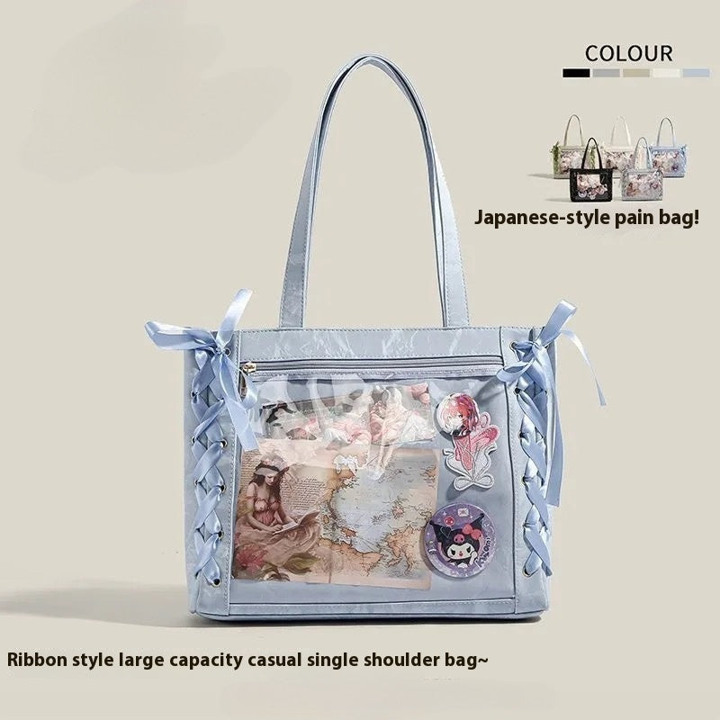 Secondary Transparent Large Capacity Tote Bag