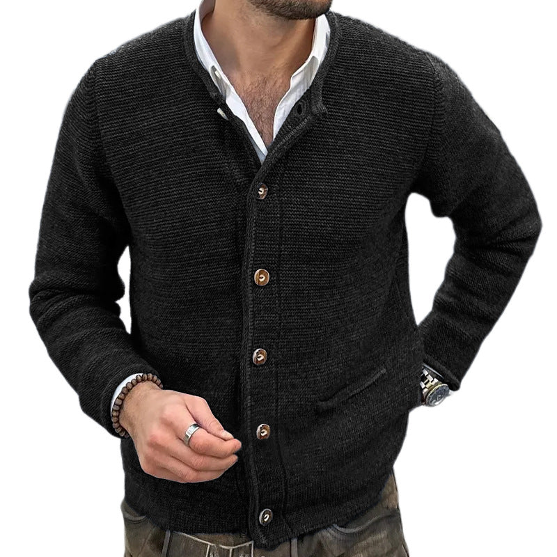 Knitted Cardigan Figure-flattering Long-sleeve Sweater