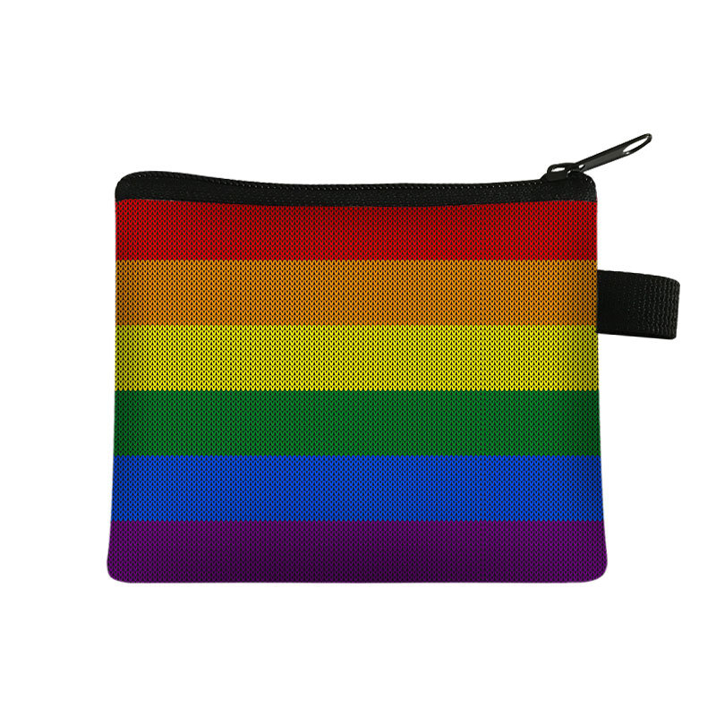 Fashion Color Printing Coin Purse Polyester Portable