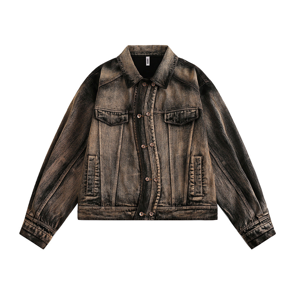 Punk Waste Soil Tie-dye Do The Old Cowboy Coat