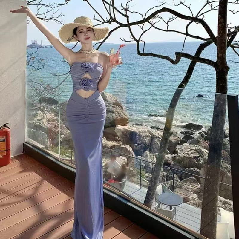 Womens Fashion Hollow-out Sexy Backless Dress