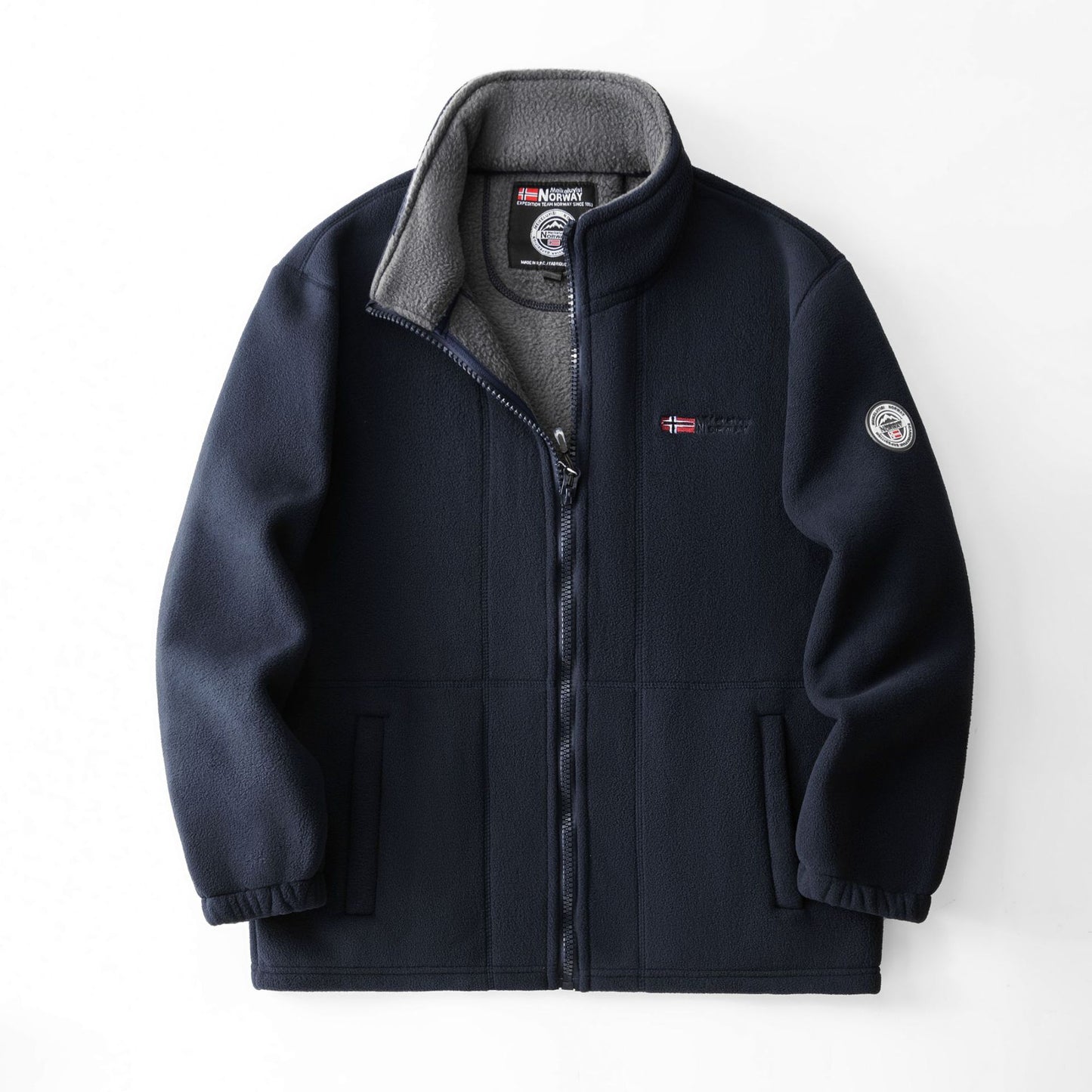 Mens Fleece-Lined Thickened Double-Sided Polar Fleece Jacket
