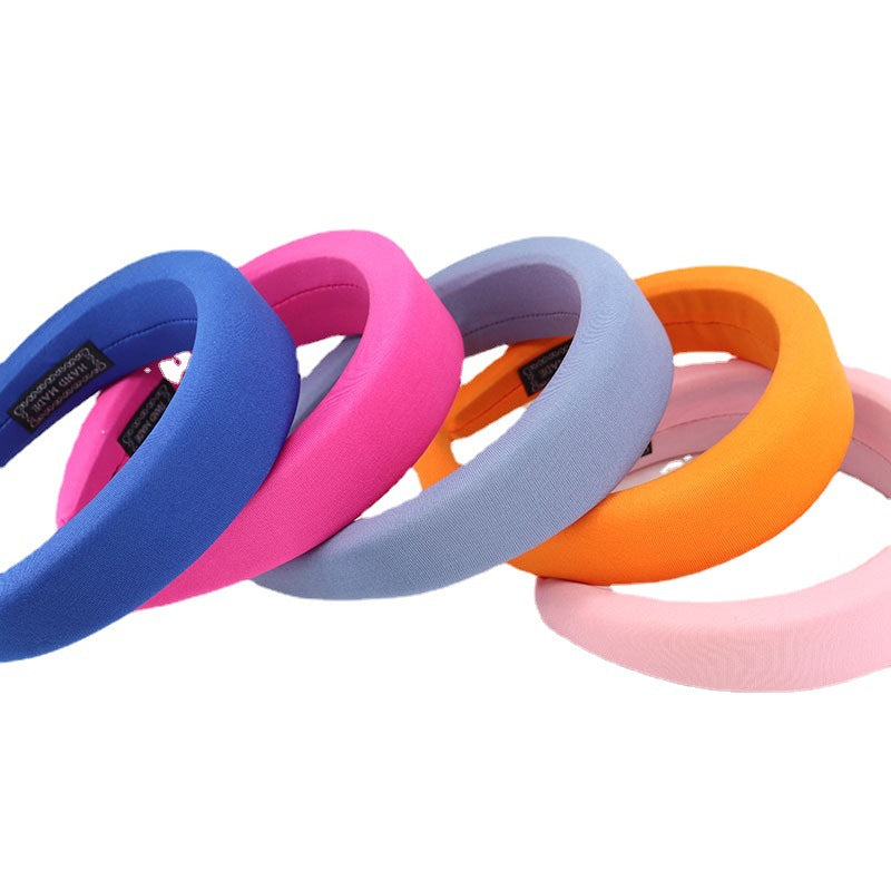 Creative Korean Version Candy-colored Milk Silk Sponge Thickening Wide Brim Hair Band