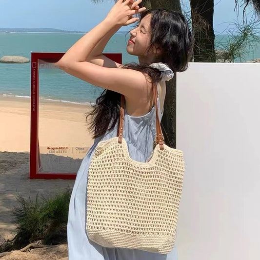 Woven Seaside Holiday Large Capacity Shoulder Bag