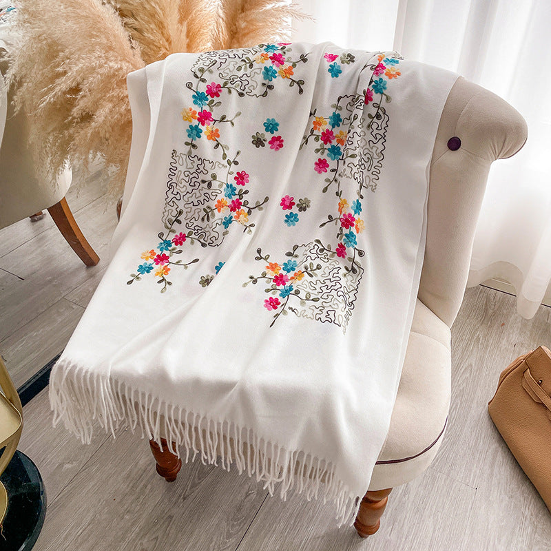 Women's Versatile Long Tassel Scarf