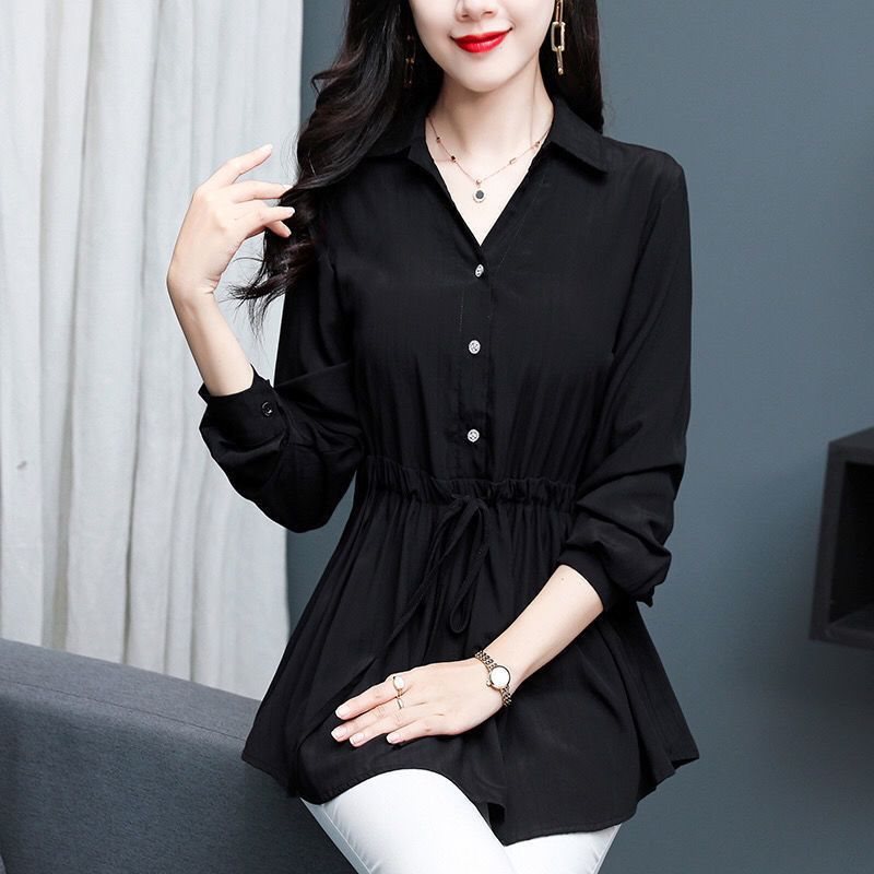 Middle-aged And Elderly Women's Chiffon Shirt