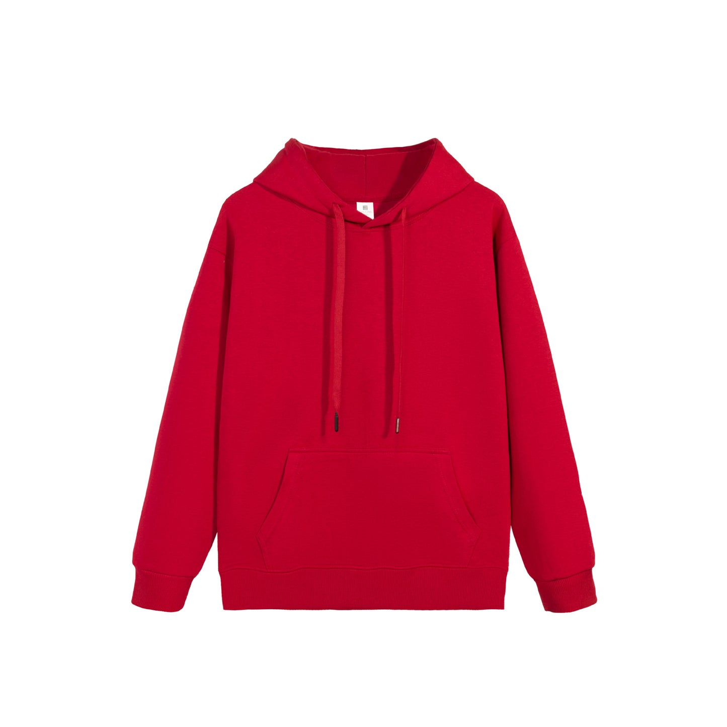 Ensfarvet dobbeltsidet sweater med hætte til kvinder