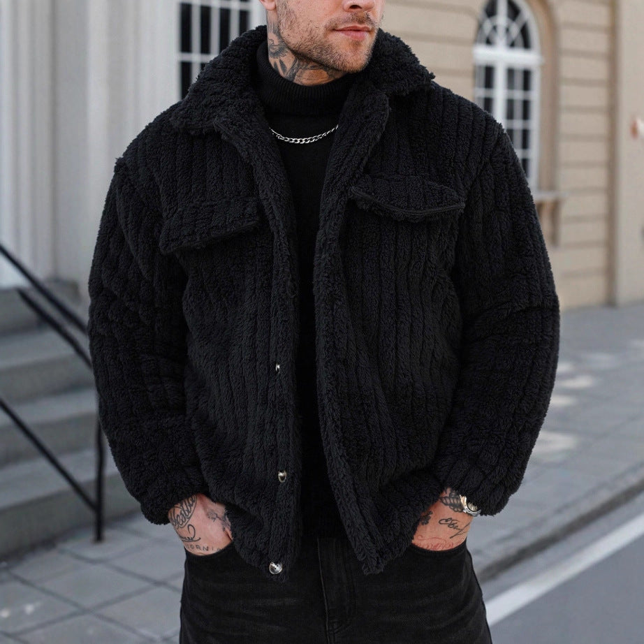 Comfortable-lined Casual Mens Jacket From Europe And The US