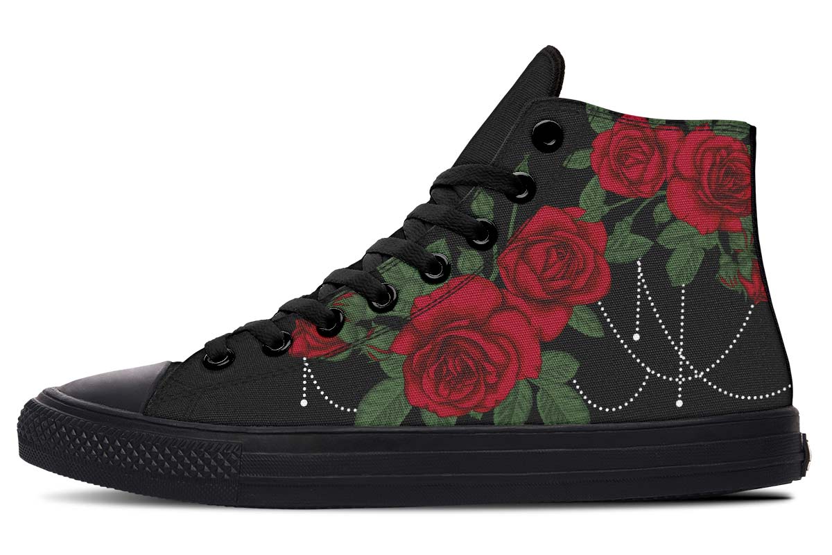 Men's And Women's Fashion Color Printing High-top Canvas Shoes