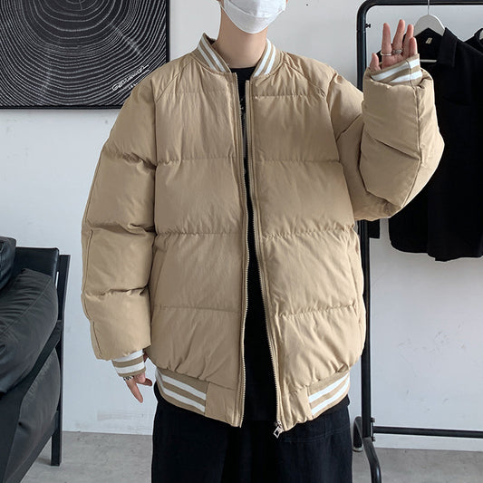Men's Solid Color Loose Padded Jacket