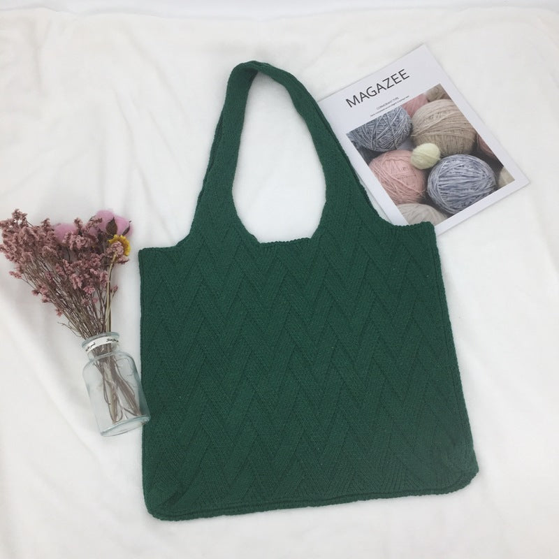 Knitted Casual Large Capacity Single Shoulder Bag